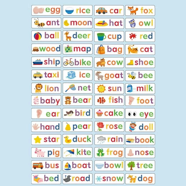 Spelling Arcoíris – Letras Minúsculas y 56 Palabras para Aprender Jugando