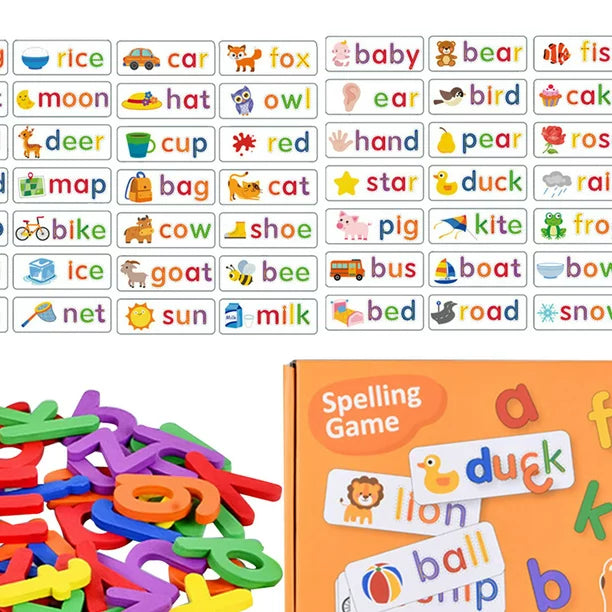 Spelling Arcoíris – Letras Minúsculas y 56 Palabras para Aprender Jugando