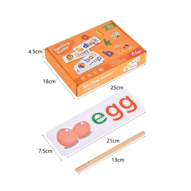 Spelling Arcoíris – Letras Minúsculas y 56 Palabras para Aprender Jugando