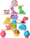 Desafío DinoBalance – Juego de Apilamiento de Dinosaurios en Madera