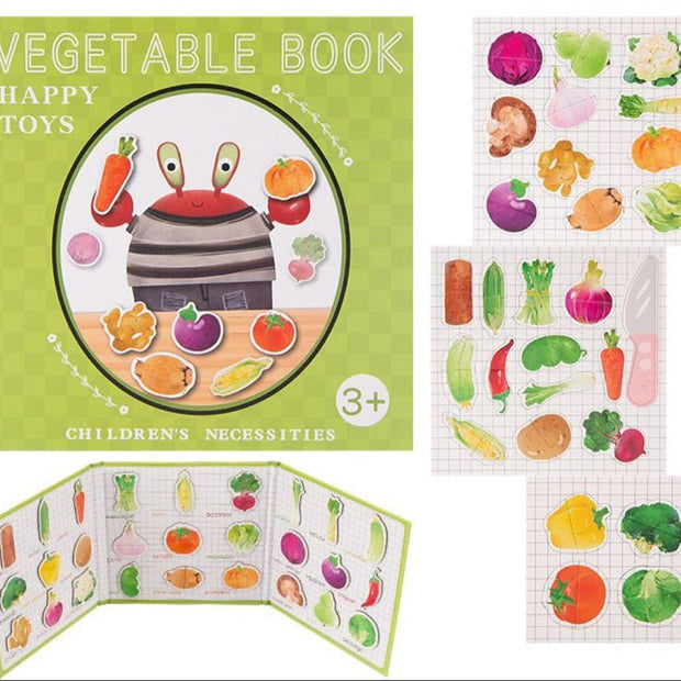 Libro de Vegetales con Velcro – Corto, Juego y Aprendo
