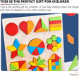 Colección Montessori de Figuras y Fracciones – 10 Puzzles de Madera para Aprender Jugando