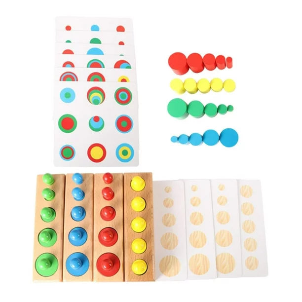 Cilindros Montessori – Explora el Mundo por Tamaños y Colores