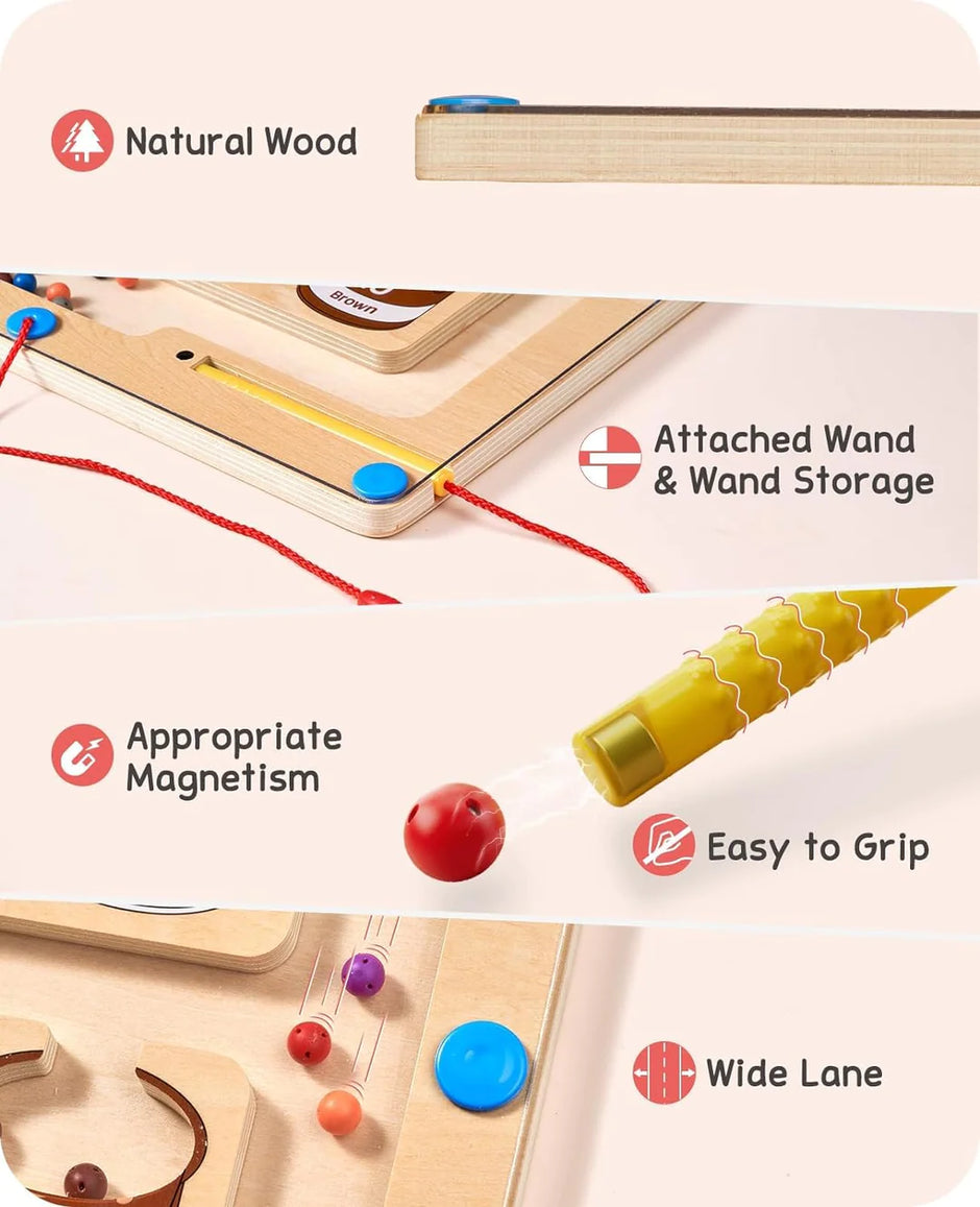 Pequeños Artistas – Tablero Magnético Montessori para Contar y Clasificar con Pinturas