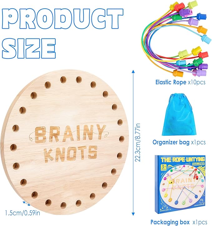 Juego Educativo de Nudos de Colores – Brainy Knots Montessori