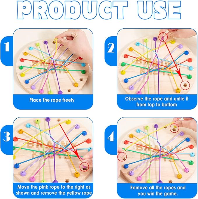 Juego Educativo de Nudos de Colores – Brainy Knots Montessori