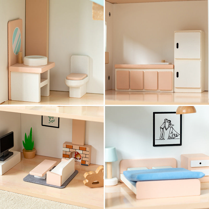 Casa de Madera Montessori “Dulce Hogar” – Juego de Imitación y Creatividad