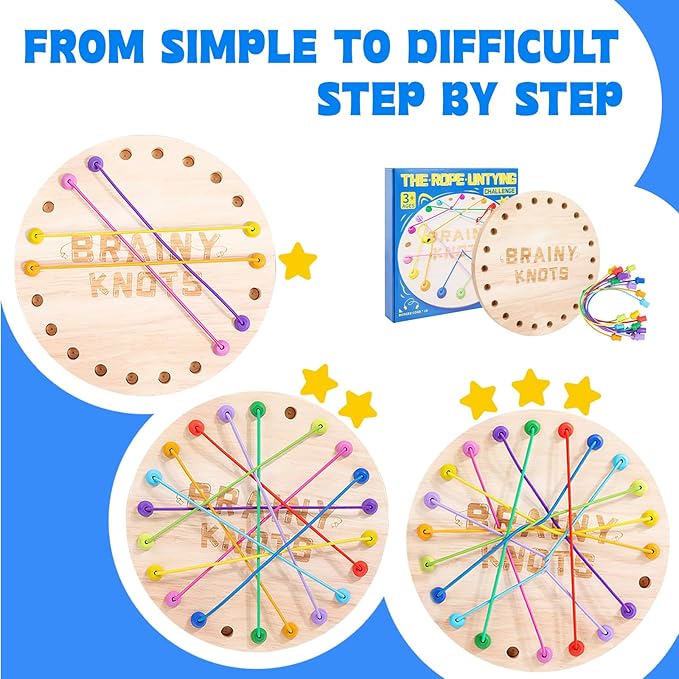 Juego Educativo de Nudos de Colores – Brainy Knots Montessori