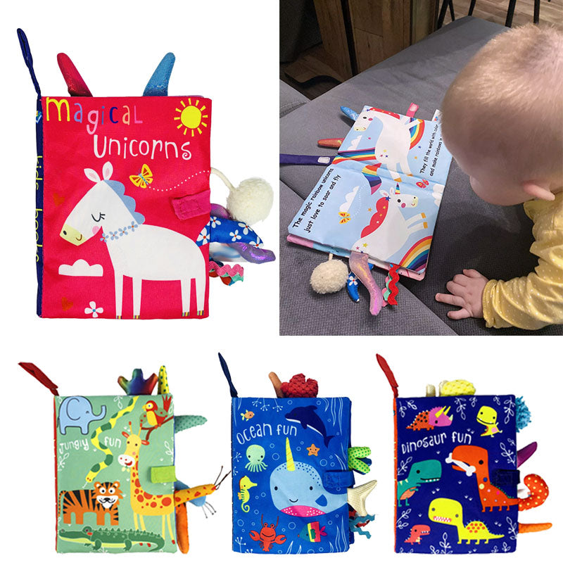 Libro Sensorial de Tela “Magical Unicorns” – Descubre el Mundo de los Unicornios