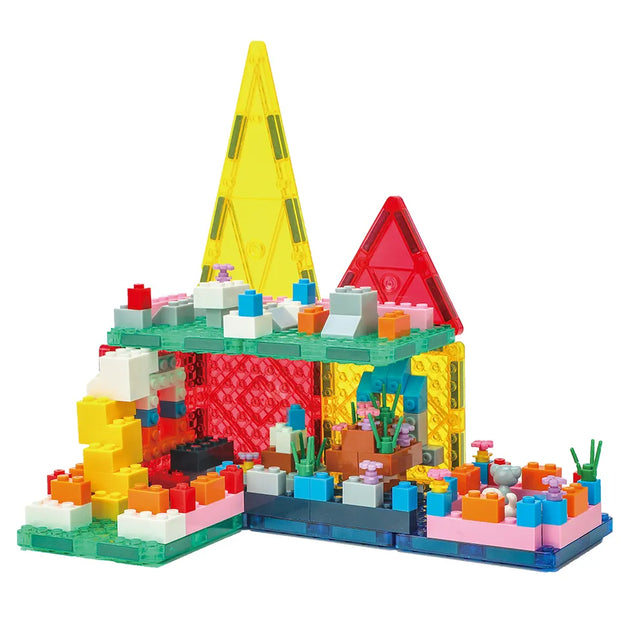 Magnetic Block Tiles – 206 piezas que combinan bloques magnéticos con piezas de construcción