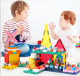 Magnetic Block Tiles – 206 piezas que combinan bloques magnéticos con piezas de construcción