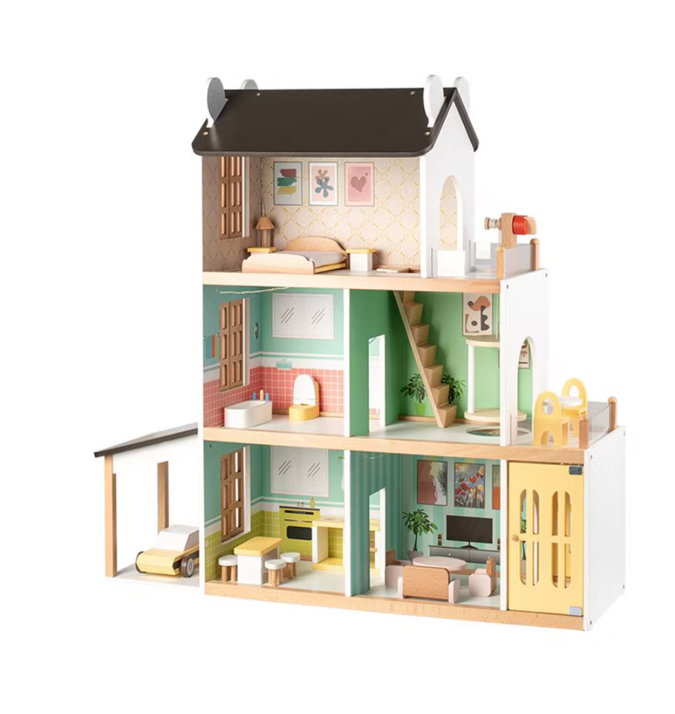 Casa de Muñecas Aurora - Casa de Muñecas Grande con Luces y Accesorios