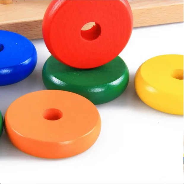 Centro de Aprendizaje 8 en 1 de Madera – Montessori de Figuras, Colores y Volúmenes