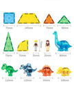 Magnetic Tiles Dino World – Construye 5 dinosaurios, estructuras y aventuras prehistóricas