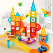 Magnetic Tiles Marble Run – 200 piezas para construir circuitos con pelotas y toboganes magnéticos
