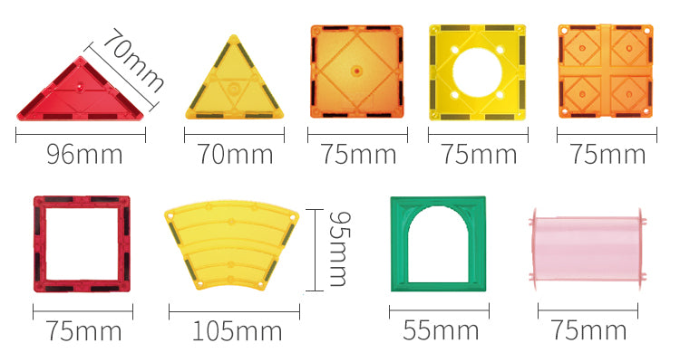 Magnetic Tiles Marble Run – 200 piezas para construir circuitos con pelotas y toboganes magnéticos