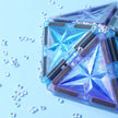 Magnetic Tiles Starshine – 100 piezas en tonos cristal, azul y morado con carrito y muñeco incluidos