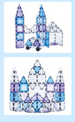 Magnetic Tiles Starshine – 100 piezas en tonos cristal, azul y morado con carrito y muñeco incluidos