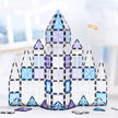 Magnetic Tiles Starshine – 100 piezas en tonos cristal, azul y morado con carrito y muñeco incluidos