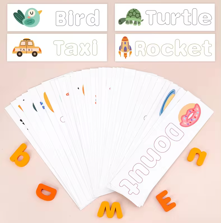 Palabras Mágicas: Juego de Spelling con Letras de Madera