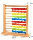 Descubre las matemáticas jugando: Ábaco de madera con colores vivos