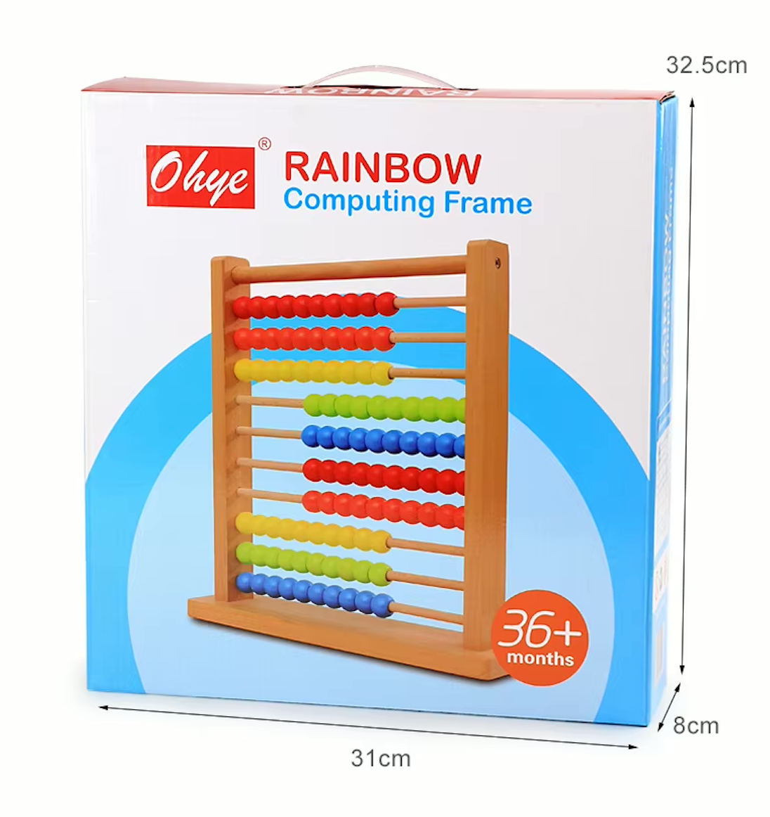 Descubre las matemáticas jugando: Ábaco de madera con colores vivos