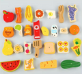Abecedario Delicioso – Puzzle Montessori de Madera con Comidas y Letras