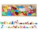 Abecedario Animal – Puzzle Montessori en Madera con Letras y Fauna del Mundo