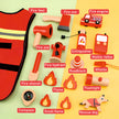 Brigada de Héroes – Kit de Bombero Infantil de Madera (22 piezas)