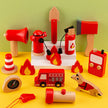 Brigada de Héroes – Kit de Bombero Infantil de Madera (22 piezas)