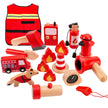 Brigada de Héroes – Kit de Bombero Infantil de Madera (22 piezas)