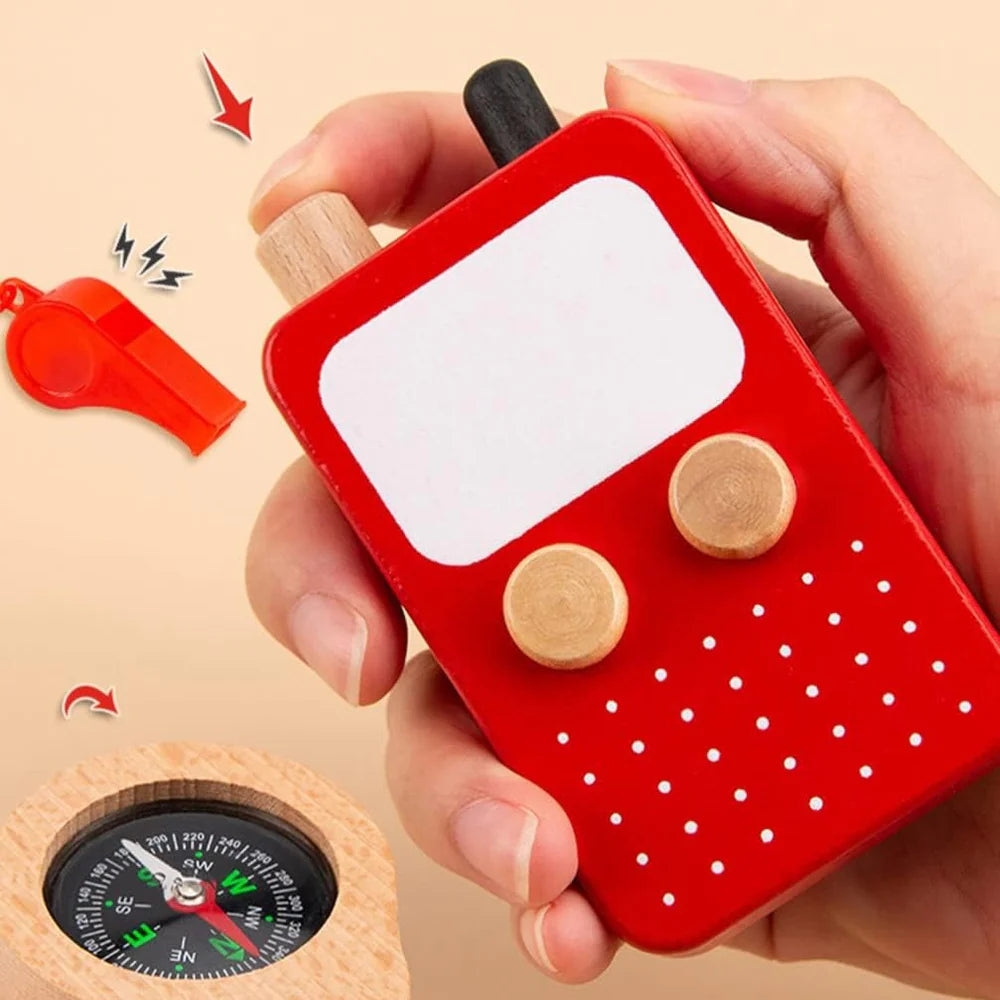 Brigada de Héroes – Kit de Bombero Infantil de Madera (22 piezas)