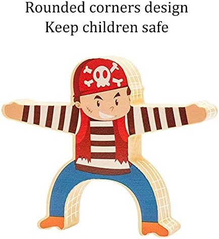 Piratas Equilibristas – Juego de Apilamiento de Madera Montessori