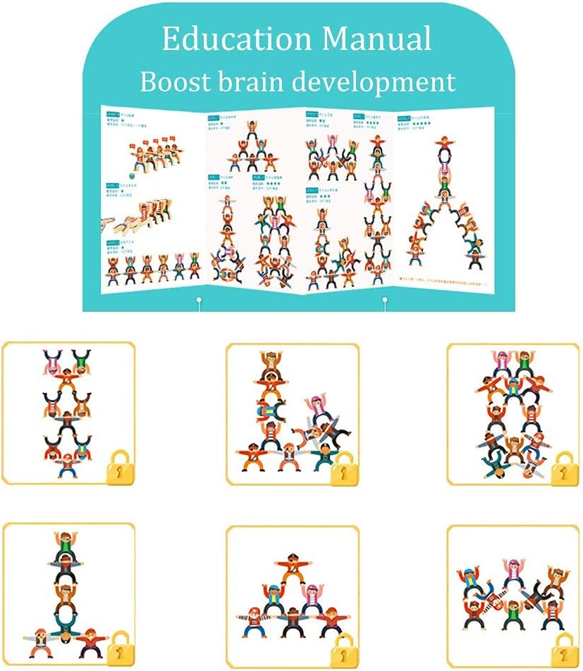 Piratas Equilibristas – Juego de Apilamiento de Madera Montessori