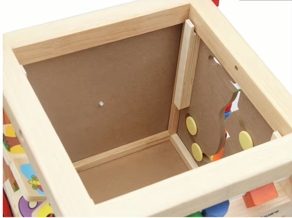 Andador de Madera Montessori – Cubo Multifuncional de la Granja