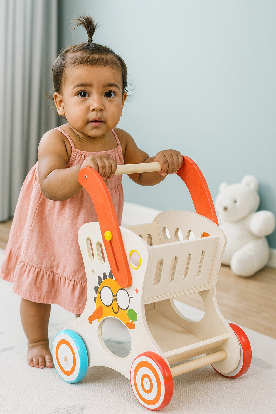 Carreta Andadera Montessori con Juegos de Clasificación