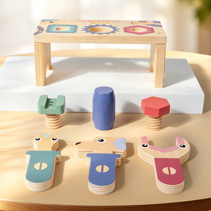 Banco de Herramientas Animalitos de Madera