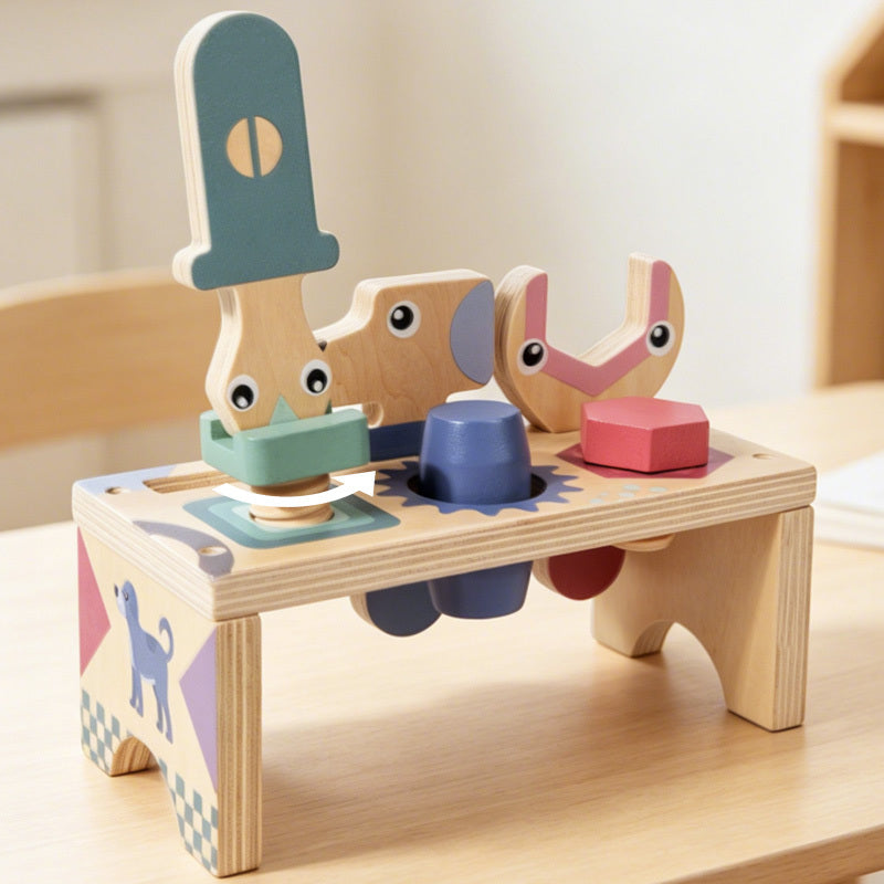 Banco de Herramientas Animalitos de Madera