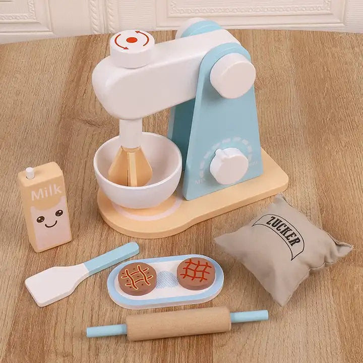 Mini Chef Repostero – Batidora de Madera con Accesorios Dulces y Realistas