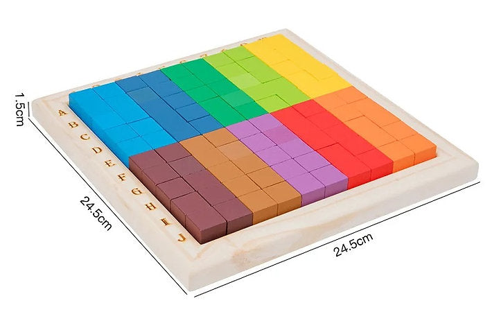 Cubo a Cubo: Tablero Creativo de Construcción por Modelos – Juego Educativo de Madera