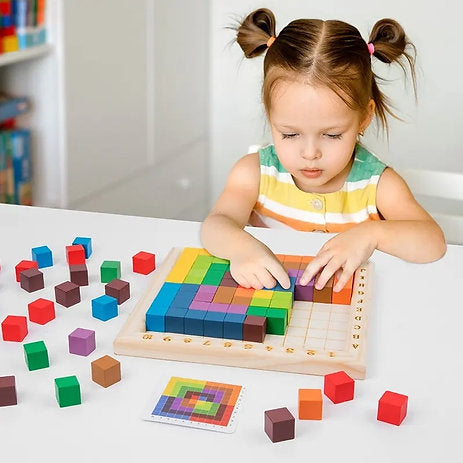 Cubo a Cubo: Tablero Creativo de Construcción por Modelos – Juego Educativo de Madera