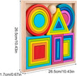 Bloques de Construcción Montessori - Puzzle de Figuras Geométricas de Madera