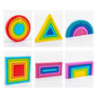 Bloques de Construcción Montessori - Puzzle de Figuras Geométricas de Madera