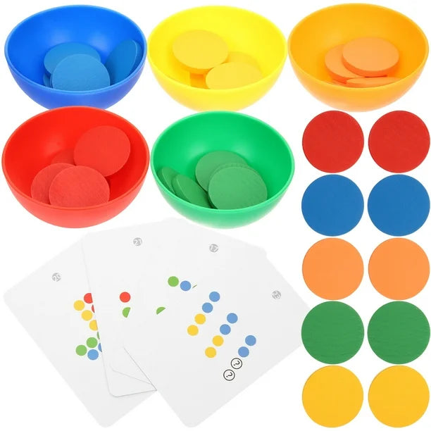 Bowl de Clasificación de Colores – Juego Montessori de Asociación y Coordinación
