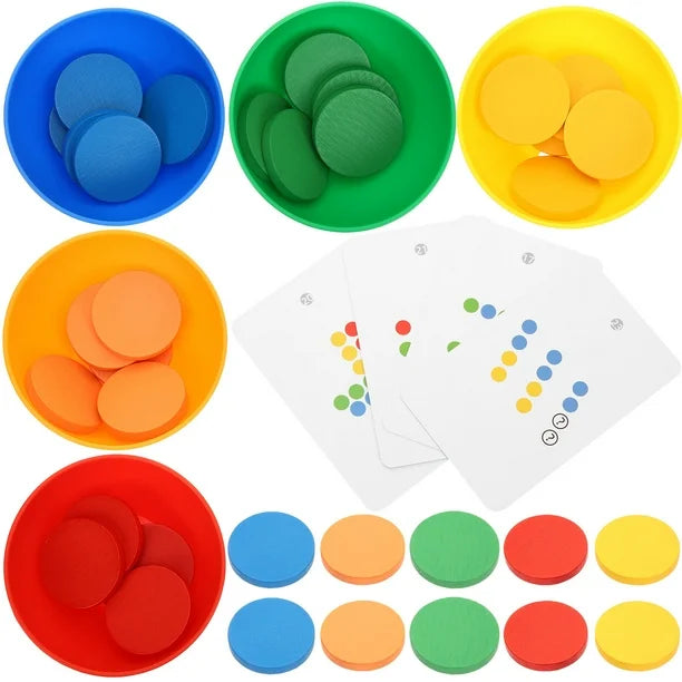 Bowl de Clasificación de Colores – Juego Montessori de Asociación y Coordinación