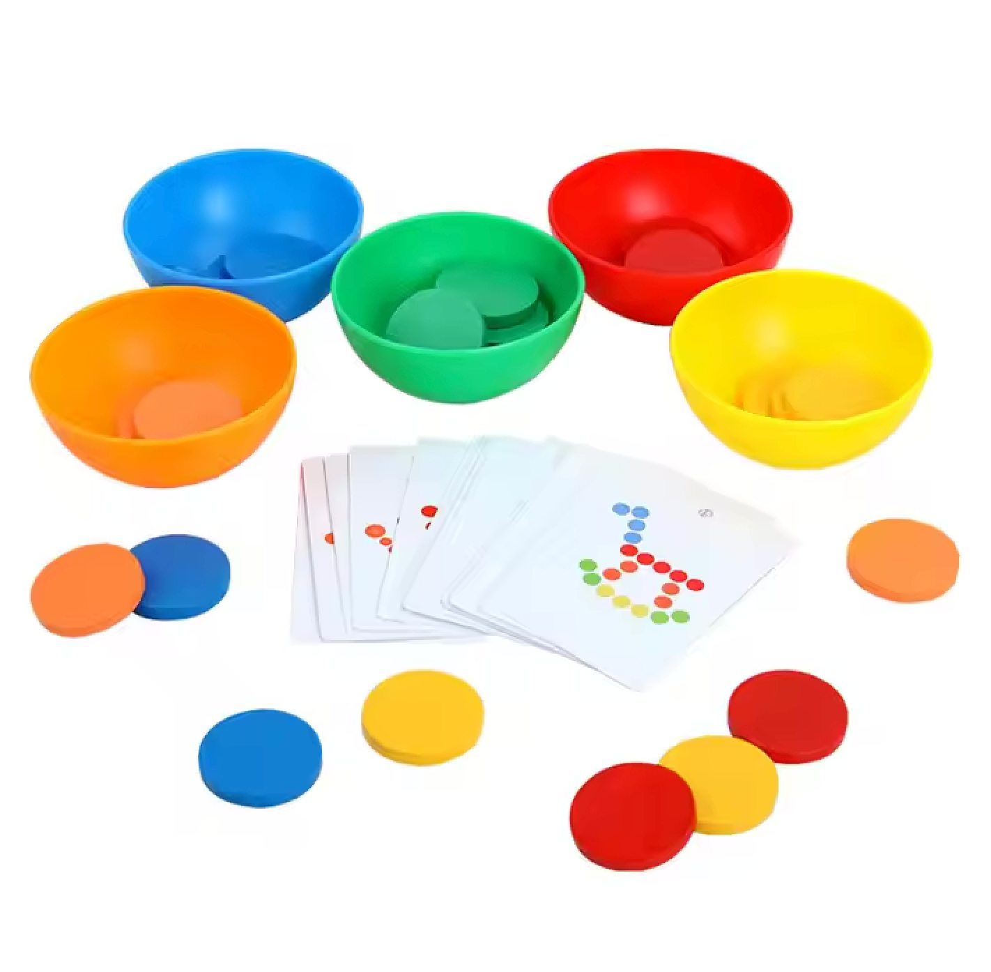 Bowl de Clasificación de Colores – Juego Montessori de Asociación y Coordinación