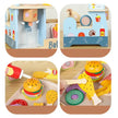 Burger Shop de Madera – Arma, Corta y Sirve: Juego de Comida Rápida Montessori