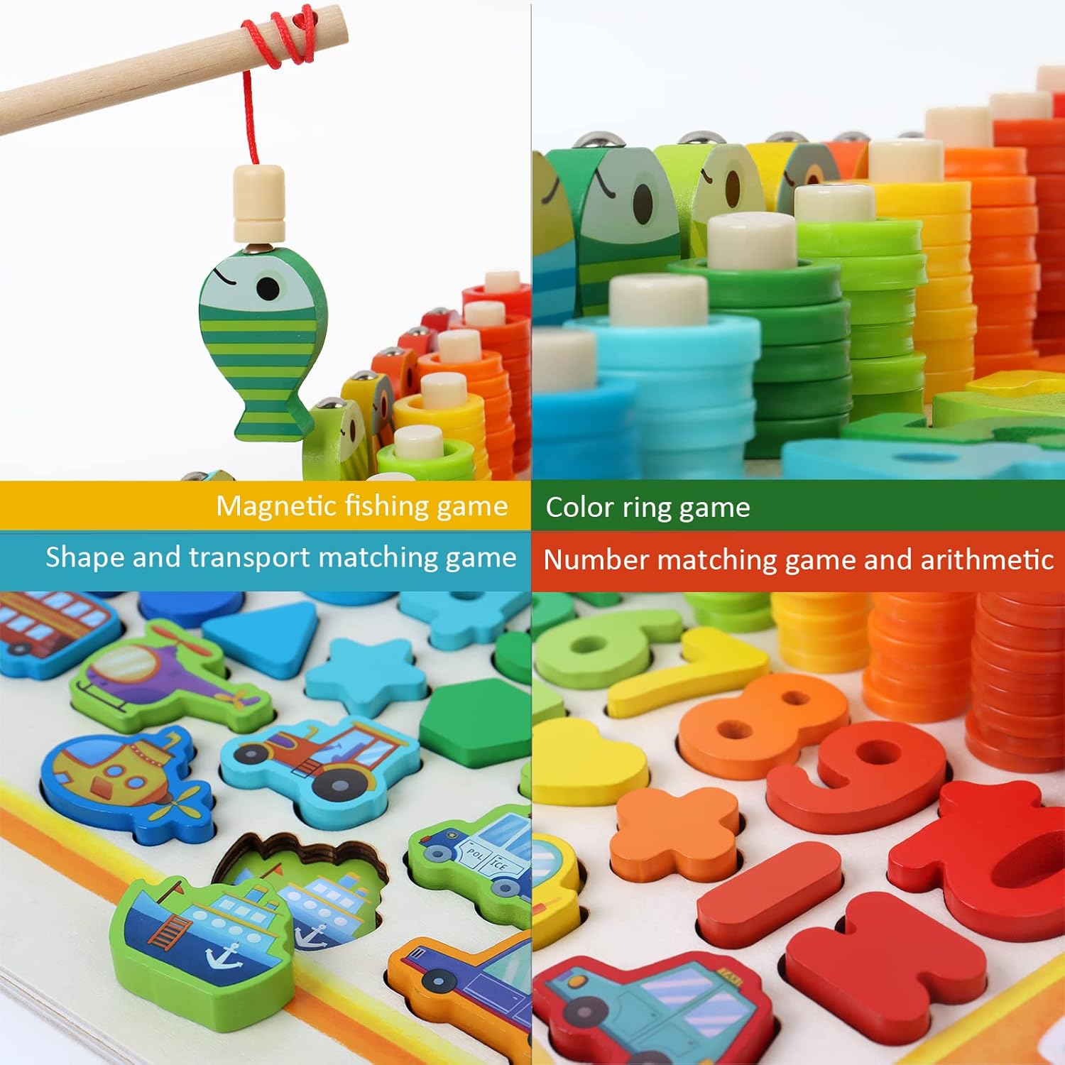 Bus Educativo Multifuncional 5 en 1 – Números, Pesca y Formas