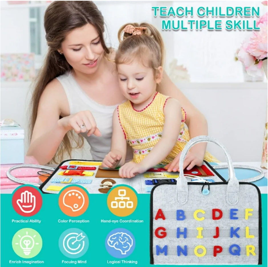 Libro Montessori de Habilidades – Juguete Educativo Sensorial Niños