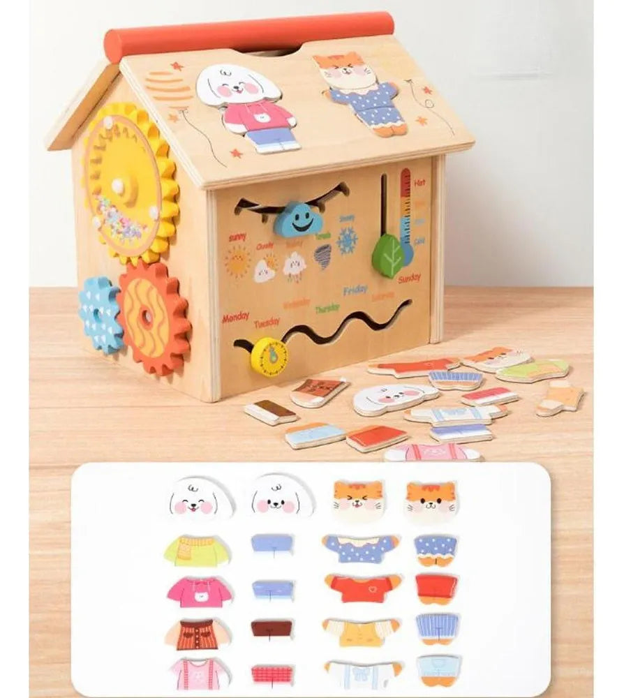 Busy House – Clima, Animales y Vestimenta